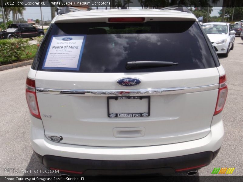 White Suede / Medium Light Stone 2012 Ford Explorer XLT