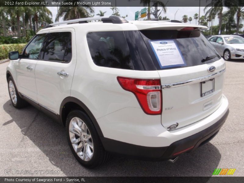 White Suede / Medium Light Stone 2012 Ford Explorer XLT
