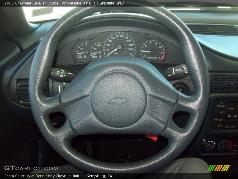 Arrival Blue Metallic / Graphite Gray 2003 Chevrolet Cavalier Coupe