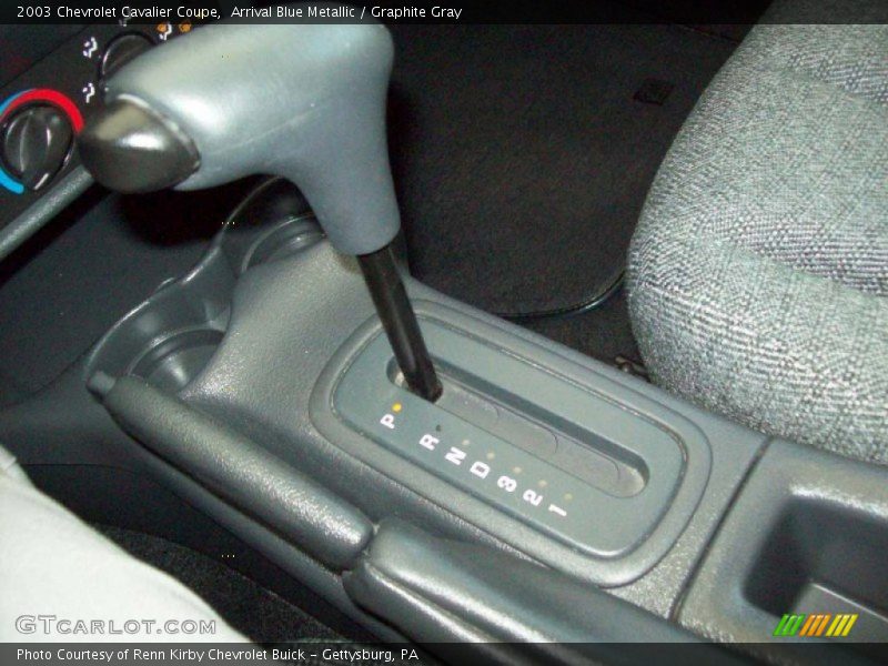 Arrival Blue Metallic / Graphite Gray 2003 Chevrolet Cavalier Coupe