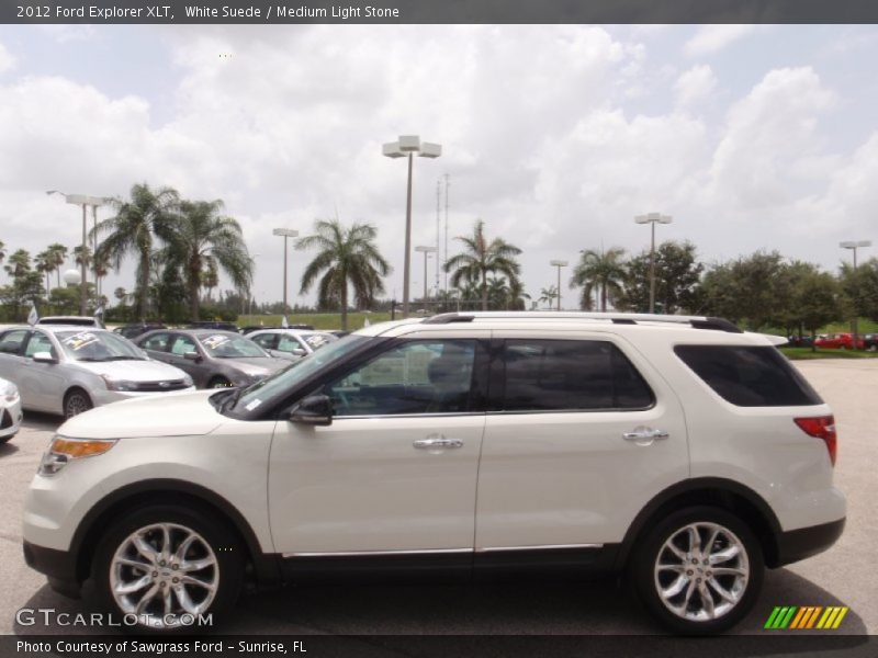White Suede / Medium Light Stone 2012 Ford Explorer XLT