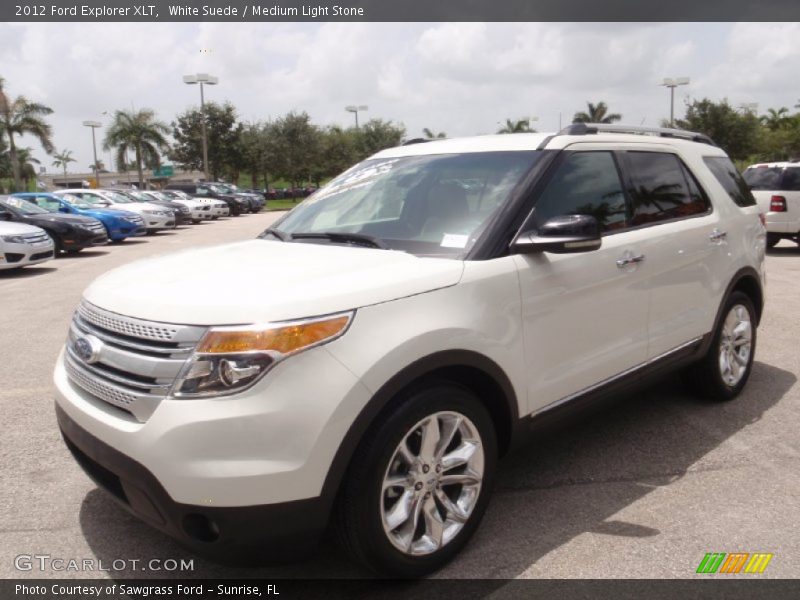 White Suede / Medium Light Stone 2012 Ford Explorer XLT