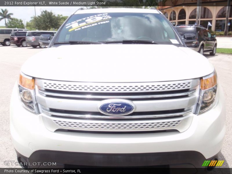White Suede / Medium Light Stone 2012 Ford Explorer XLT