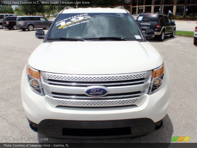 White Suede / Medium Light Stone 2012 Ford Explorer XLT