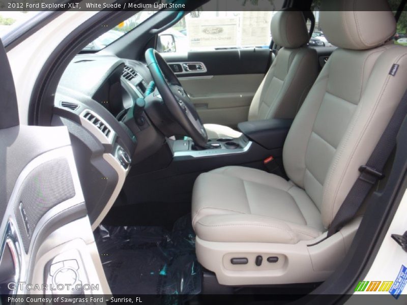 White Suede / Medium Light Stone 2012 Ford Explorer XLT
