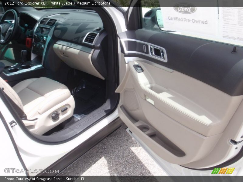 White Suede / Medium Light Stone 2012 Ford Explorer XLT