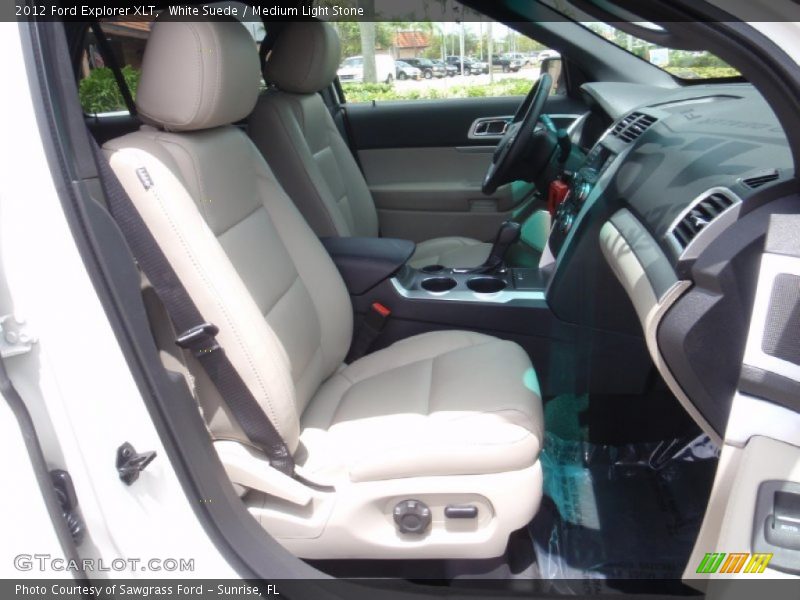 White Suede / Medium Light Stone 2012 Ford Explorer XLT