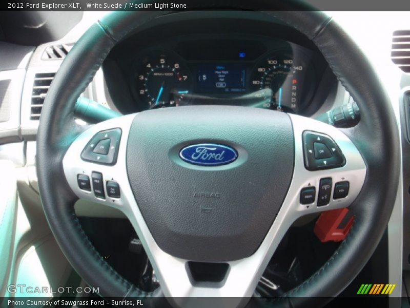 White Suede / Medium Light Stone 2012 Ford Explorer XLT