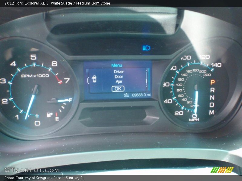 White Suede / Medium Light Stone 2012 Ford Explorer XLT