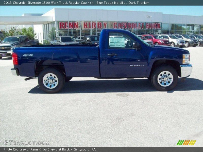 Blue Topaz Metallic / Dark Titanium 2013 Chevrolet Silverado 1500 Work Truck Regular Cab 4x4