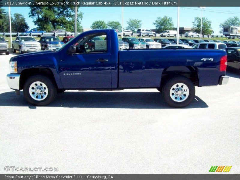 Blue Topaz Metallic / Dark Titanium 2013 Chevrolet Silverado 1500 Work Truck Regular Cab 4x4