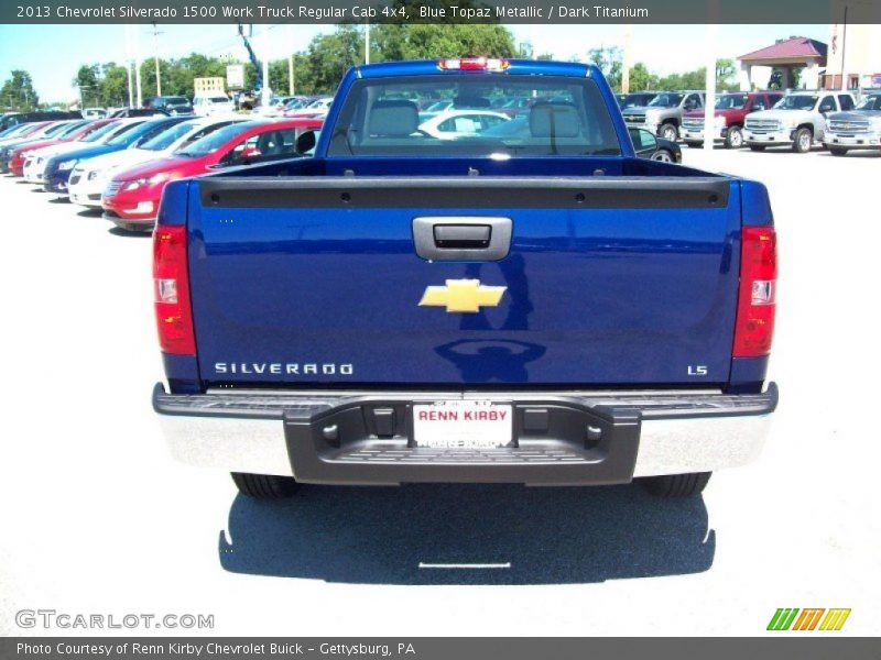 Blue Topaz Metallic / Dark Titanium 2013 Chevrolet Silverado 1500 Work Truck Regular Cab 4x4