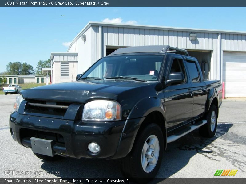 Super Black / Gray 2001 Nissan Frontier SE V6 Crew Cab