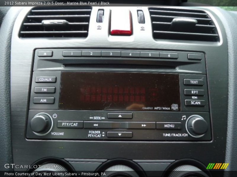Marine Blue Pearl / Black 2012 Subaru Impreza 2.0i 5 Door