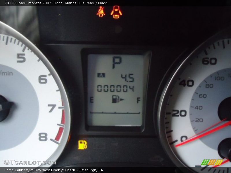 Marine Blue Pearl / Black 2012 Subaru Impreza 2.0i 5 Door