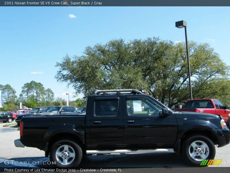 Super Black / Gray 2001 Nissan Frontier SE V6 Crew Cab