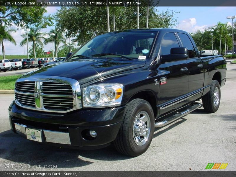 Brilliant Black / Medium Slate Gray 2007 Dodge Ram 2500 Laramie Quad Cab