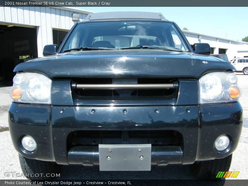 Super Black / Gray 2001 Nissan Frontier SE V6 Crew Cab