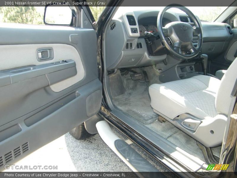 Super Black / Gray 2001 Nissan Frontier SE V6 Crew Cab