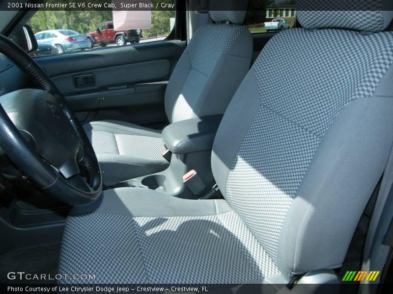 Super Black / Gray 2001 Nissan Frontier SE V6 Crew Cab
