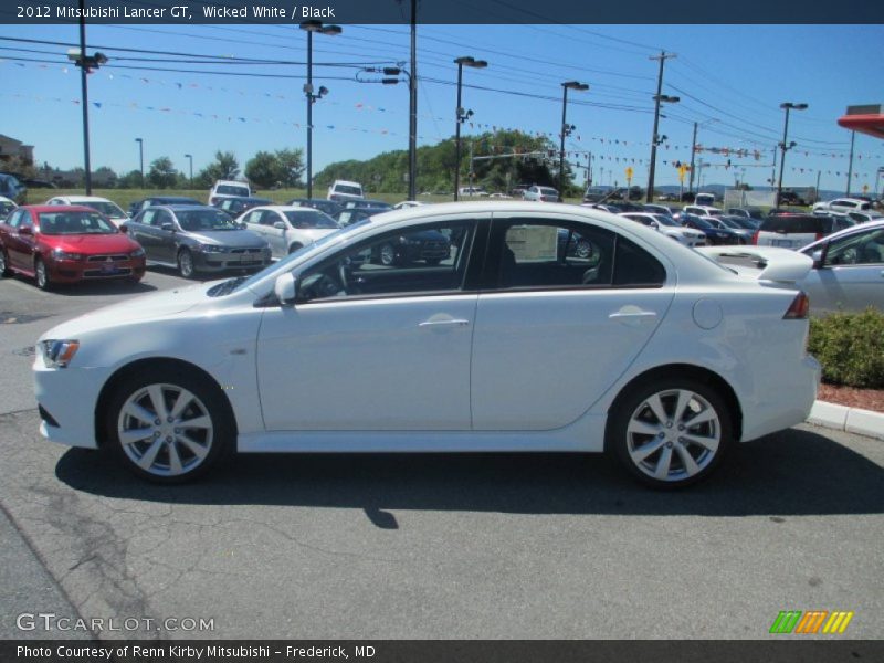 Wicked White / Black 2012 Mitsubishi Lancer GT