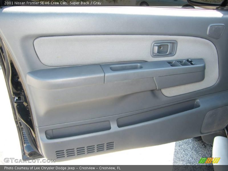 Super Black / Gray 2001 Nissan Frontier SE V6 Crew Cab