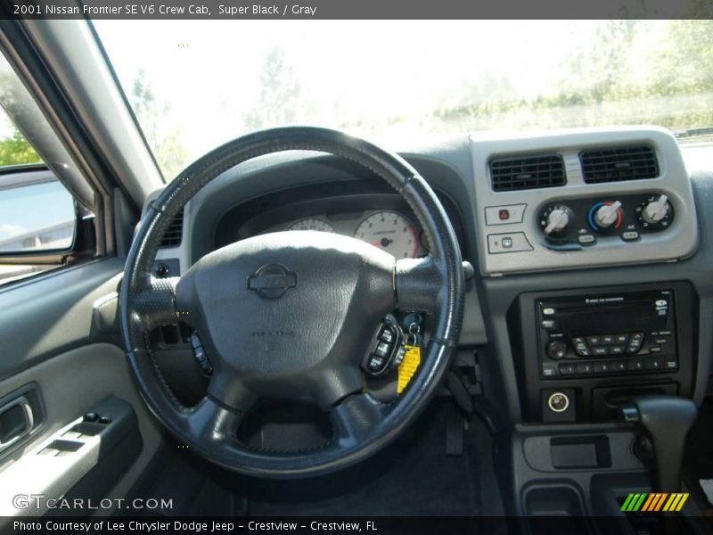 Super Black / Gray 2001 Nissan Frontier SE V6 Crew Cab