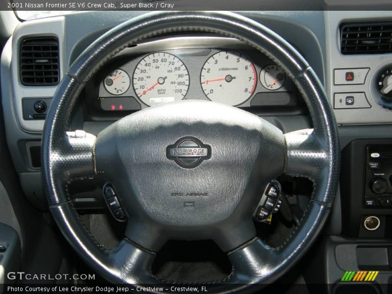 Super Black / Gray 2001 Nissan Frontier SE V6 Crew Cab