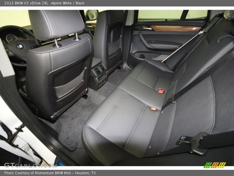 Rear Seat of 2013 X3 xDrive 28i