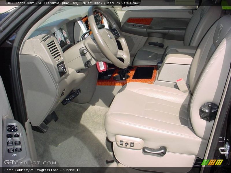 Brilliant Black / Medium Slate Gray 2007 Dodge Ram 2500 Laramie Quad Cab