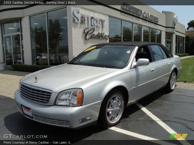 Sterling Silver / Black 2003 Cadillac DeVille Sedan