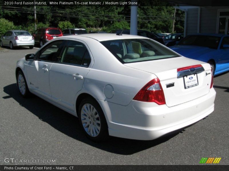 White Platinum Tri-coat Metallic / Medium Light Stone 2010 Ford Fusion Hybrid