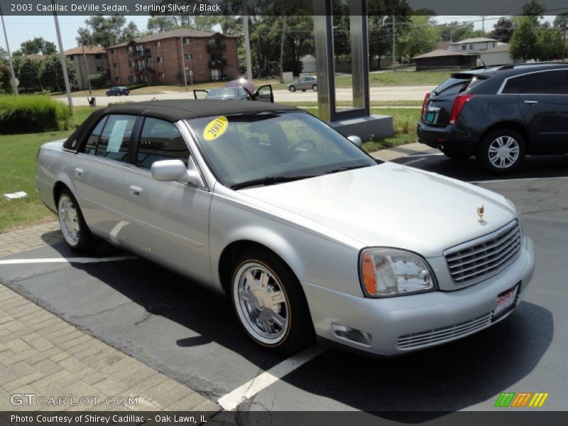Sterling Silver / Black 2003 Cadillac DeVille Sedan