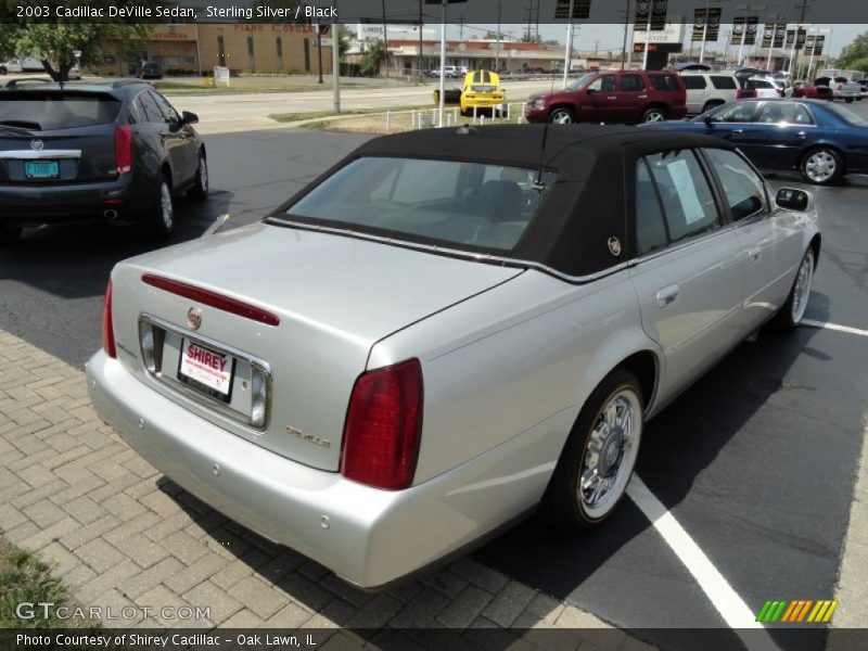 Sterling Silver / Black 2003 Cadillac DeVille Sedan