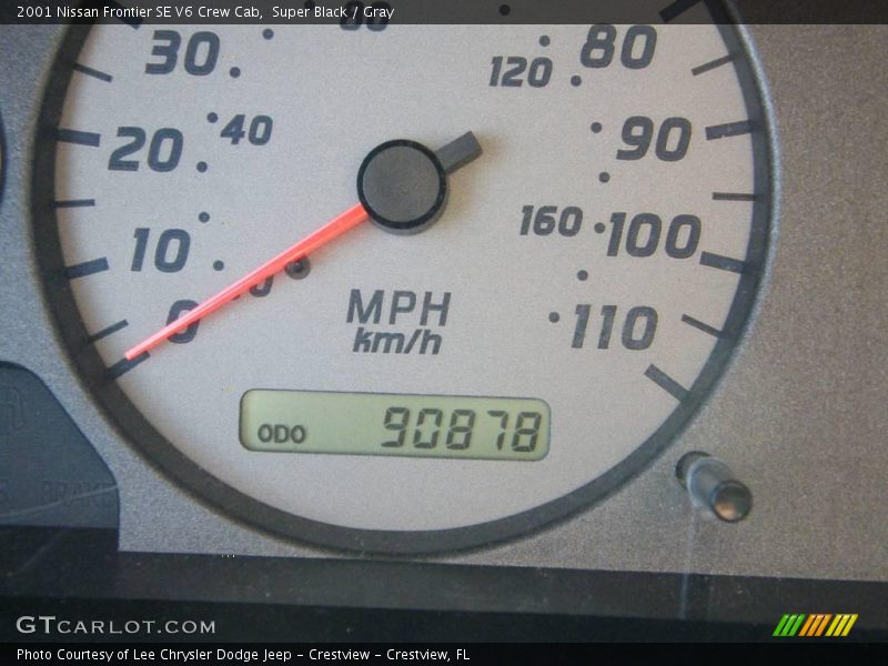 Super Black / Gray 2001 Nissan Frontier SE V6 Crew Cab
