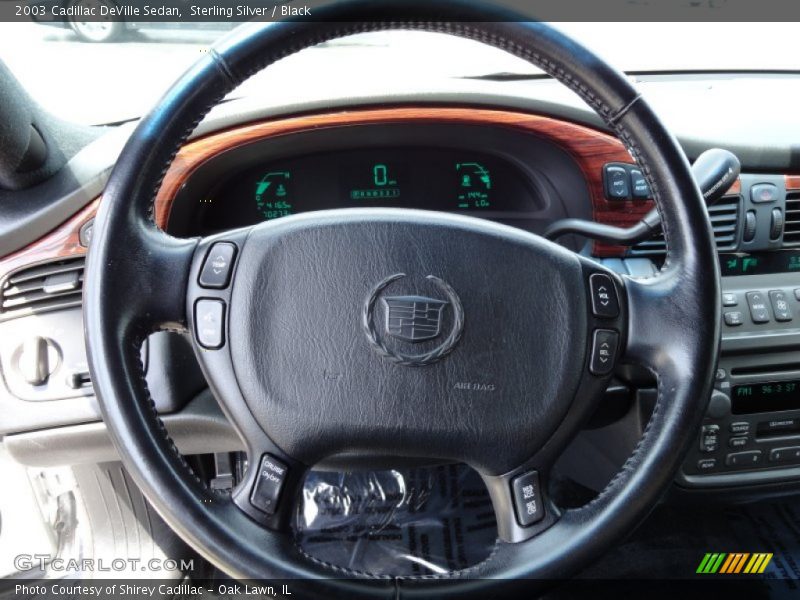 Sterling Silver / Black 2003 Cadillac DeVille Sedan