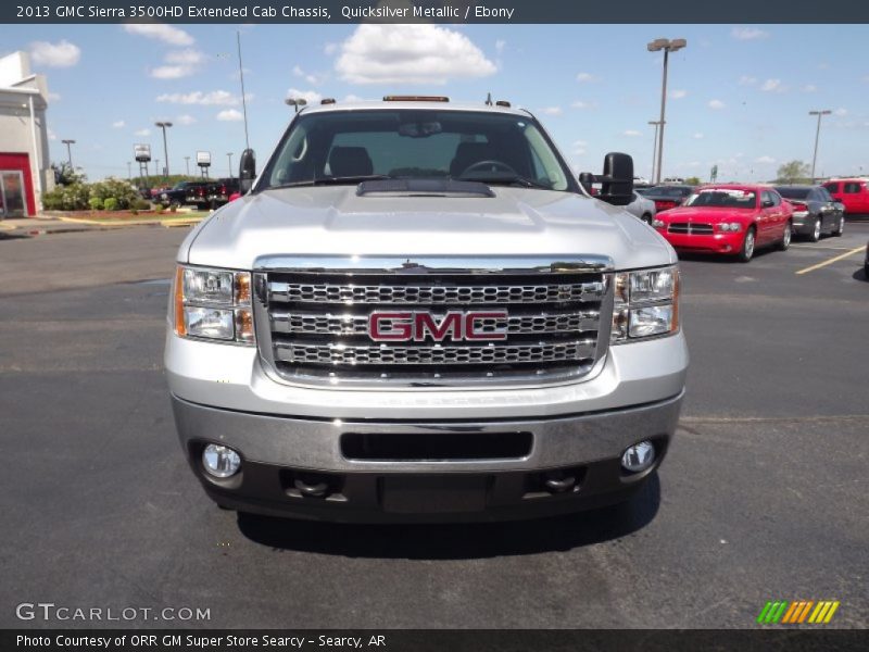 Quicksilver Metallic / Ebony 2013 GMC Sierra 3500HD Extended Cab Chassis