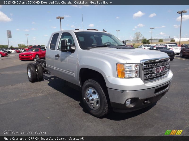 Quicksilver Metallic / Ebony 2013 GMC Sierra 3500HD Extended Cab Chassis