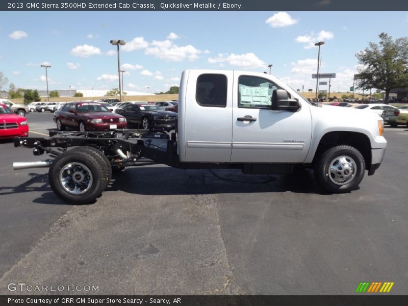 Quicksilver Metallic / Ebony 2013 GMC Sierra 3500HD Extended Cab Chassis