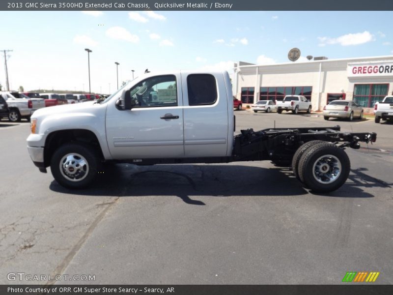 Quicksilver Metallic / Ebony 2013 GMC Sierra 3500HD Extended Cab Chassis