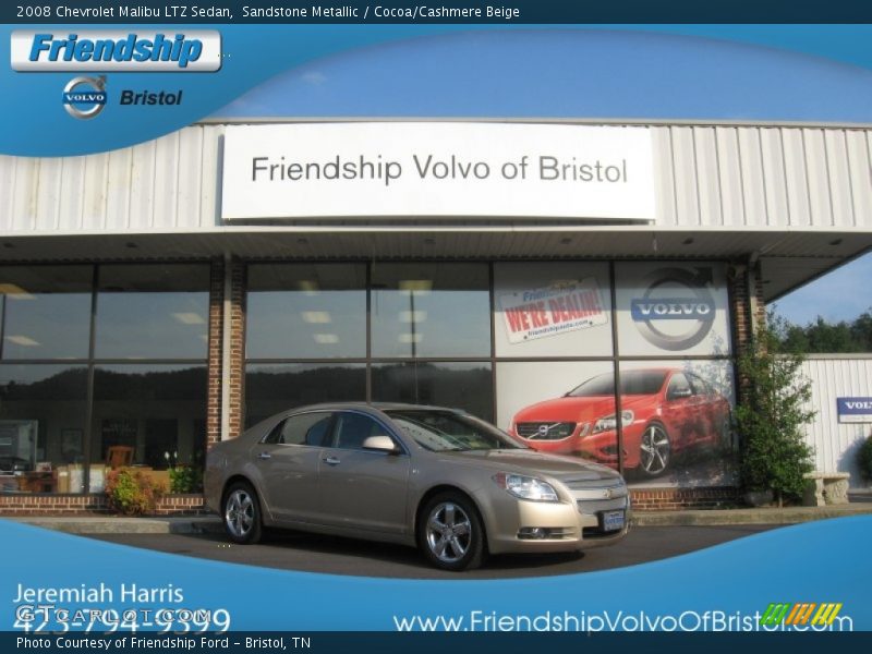 Sandstone Metallic / Cocoa/Cashmere Beige 2008 Chevrolet Malibu LTZ Sedan