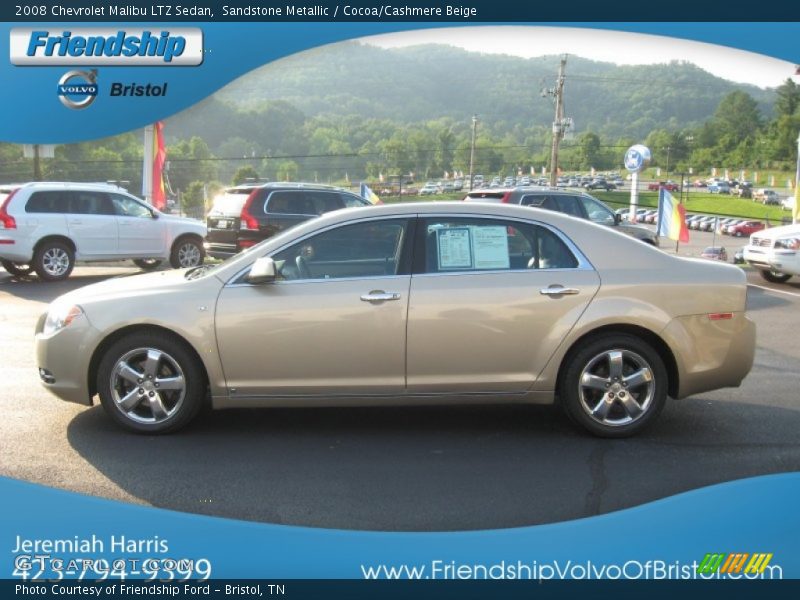 Sandstone Metallic / Cocoa/Cashmere Beige 2008 Chevrolet Malibu LTZ Sedan
