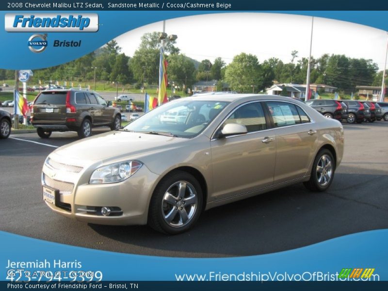Sandstone Metallic / Cocoa/Cashmere Beige 2008 Chevrolet Malibu LTZ Sedan