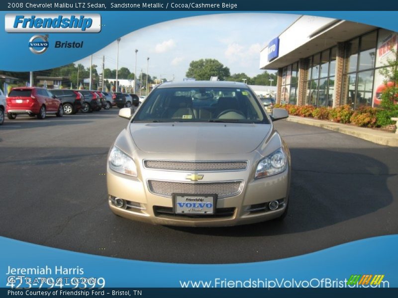 Sandstone Metallic / Cocoa/Cashmere Beige 2008 Chevrolet Malibu LTZ Sedan