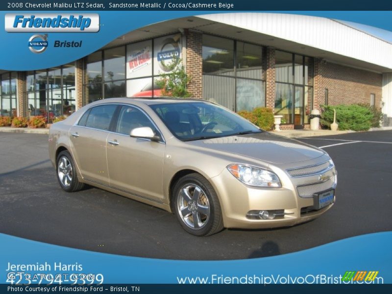 Sandstone Metallic / Cocoa/Cashmere Beige 2008 Chevrolet Malibu LTZ Sedan