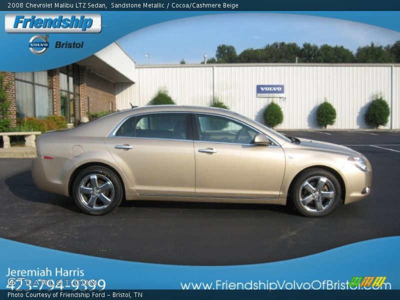 Sandstone Metallic / Cocoa/Cashmere Beige 2008 Chevrolet Malibu LTZ Sedan