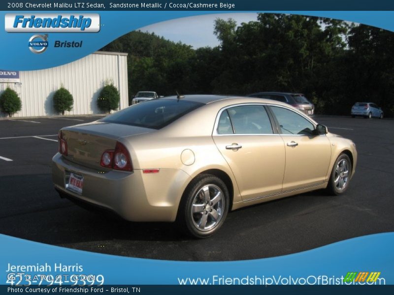 Sandstone Metallic / Cocoa/Cashmere Beige 2008 Chevrolet Malibu LTZ Sedan