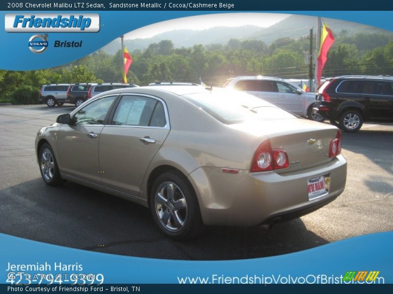 Sandstone Metallic / Cocoa/Cashmere Beige 2008 Chevrolet Malibu LTZ Sedan