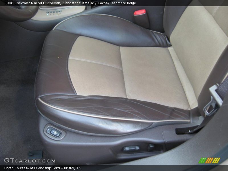 Sandstone Metallic / Cocoa/Cashmere Beige 2008 Chevrolet Malibu LTZ Sedan