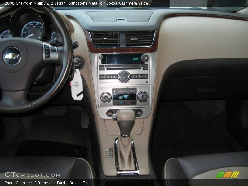 Sandstone Metallic / Cocoa/Cashmere Beige 2008 Chevrolet Malibu LTZ Sedan